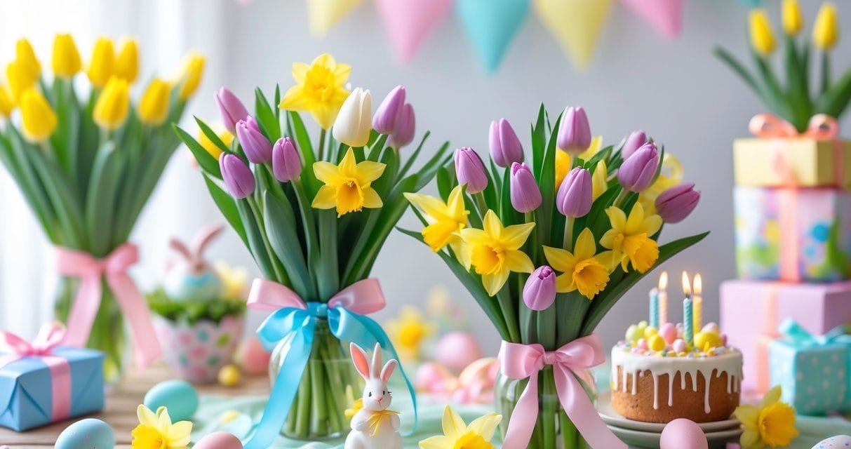 Sådan fejrer du foråret med smukke påskebuketter til fødselsdage